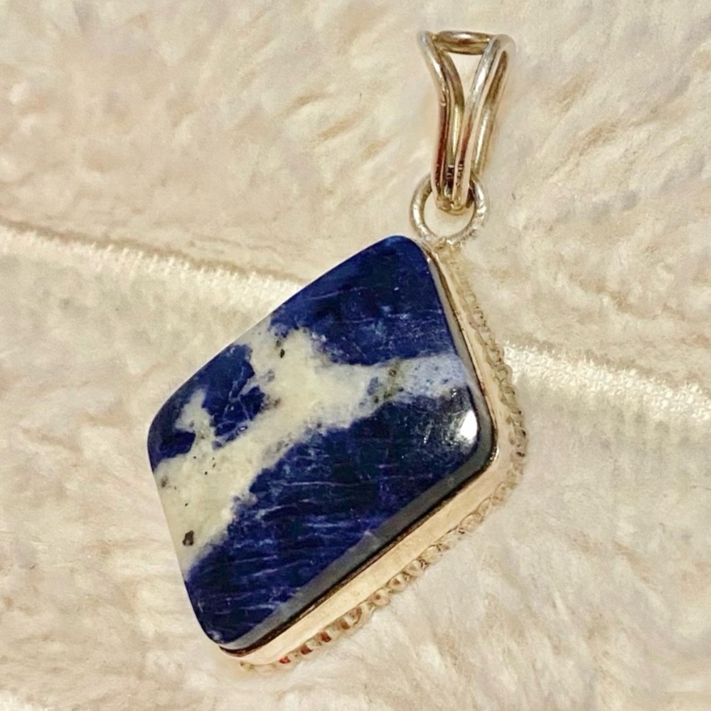 Blue Lapis Sterling Silver Pendant